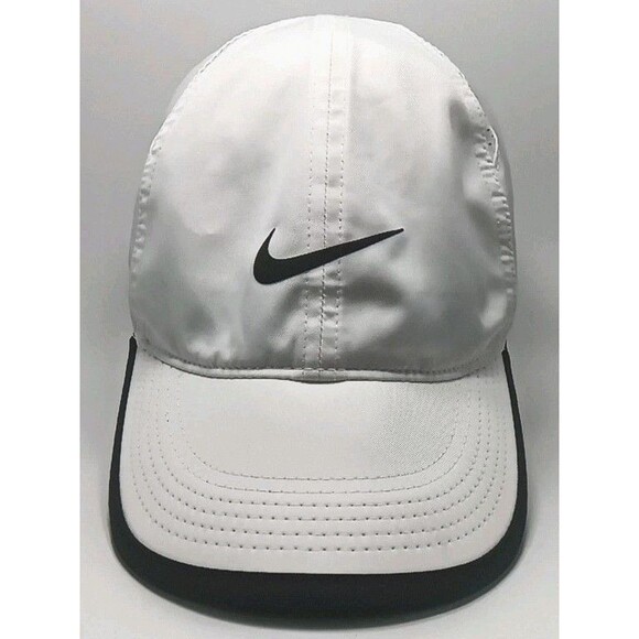 Lot 3 Nike Featherlight Dri FIT Sports Hat Cap White, Black And Red Swoosh OSFM main image 4